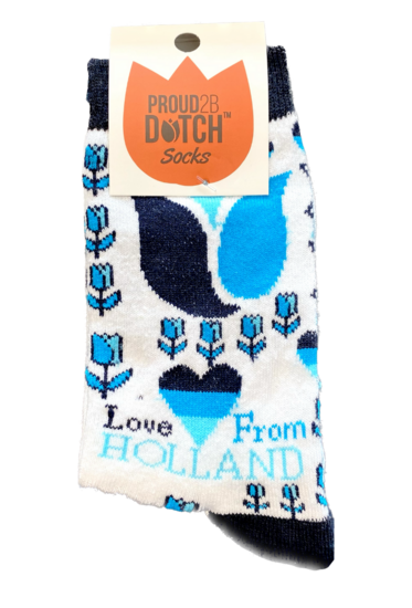 Sokken Love From Holland Delfts blauw 36/41