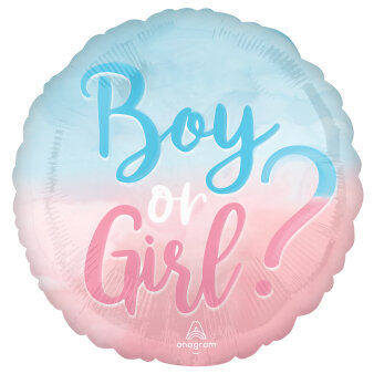 Folieballon Gender Reveal boy or girl