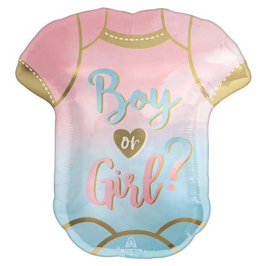 Folieballon Gender Reveal shirtje