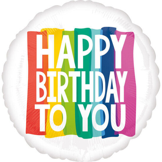 Folieballon Rainbow wishes birthday