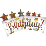 Folieballon glitter banner happy birthday