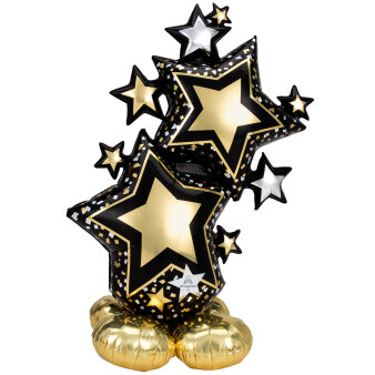 Ballon Star Gold Black