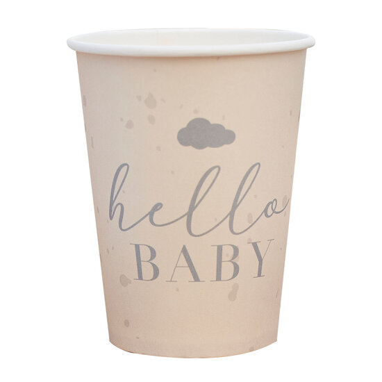 Ginger Ray - Hello Baby - Bekertjes 8 stuks