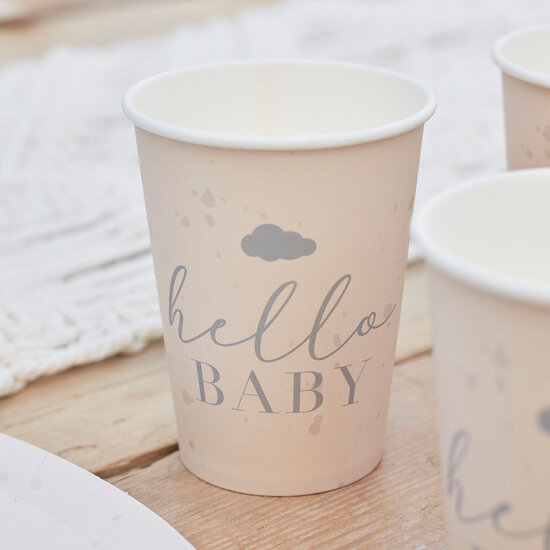 Ginger Ray - Hello Baby - Bekertjes 8 stuks