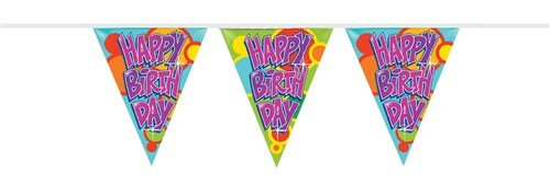 Vlaggenlijn Happy birthday 10 meter