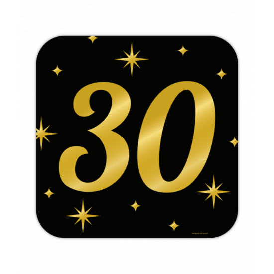 Huldeschild decoratie Classy 30 jaar zwart-goud