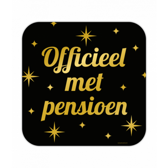 Huldeschild decoratie Classy Pensioen zwart-goud