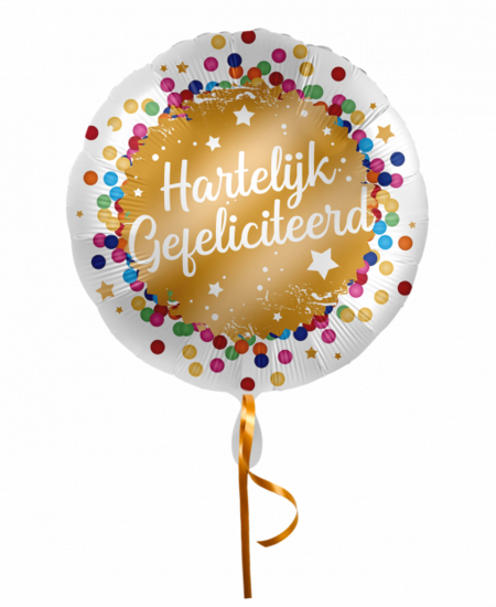 Folieballon Hartelijk gefeliciteerd