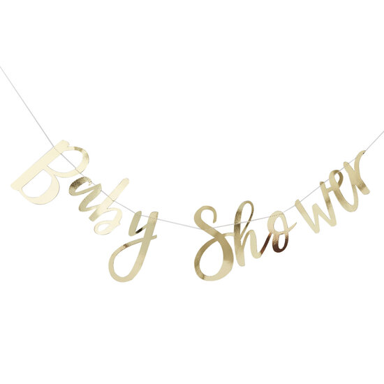  Letterslinger Baby Shower goud