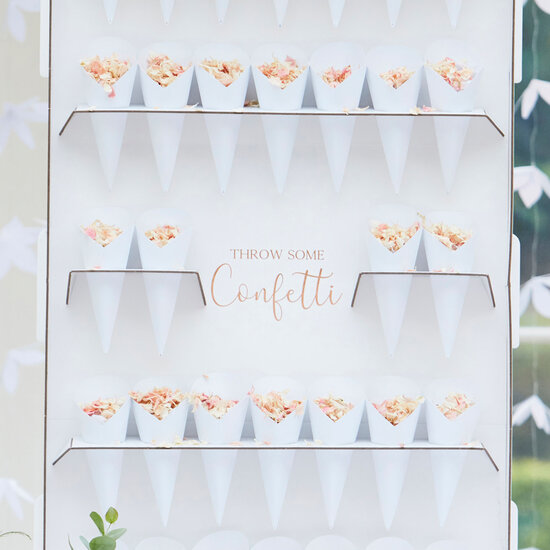 Ginger Ray - Wedding - confetti stand with cones