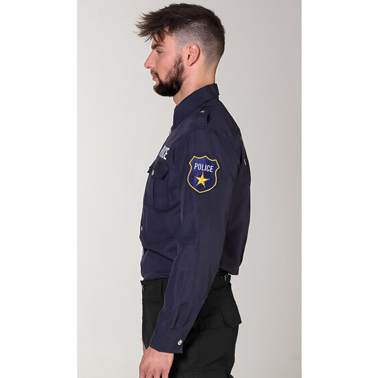 Shirt politie blauw