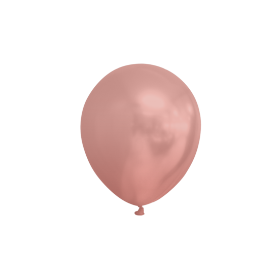 Ballonnen klein metallic rose goud 100 stuks