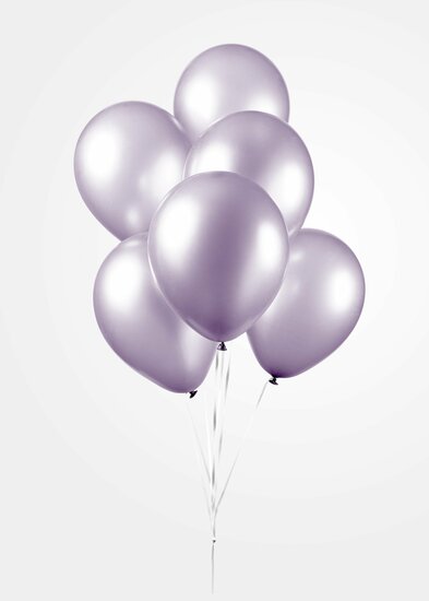 Ballonnen metallic lavendel 10 stuks