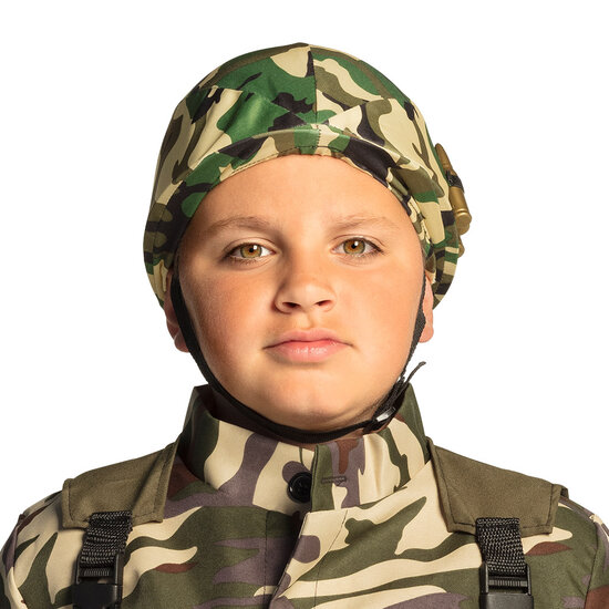 Kinderhelm Militair met kogels