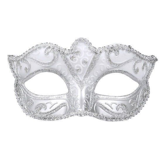 Oogmasker Venice felina Zilver