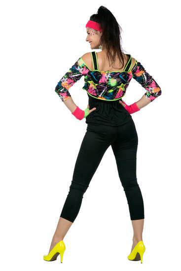 Trainingspak retro Aerobic fitness outfit dames