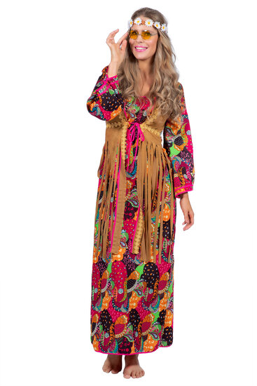 Hippie jurk lang dames