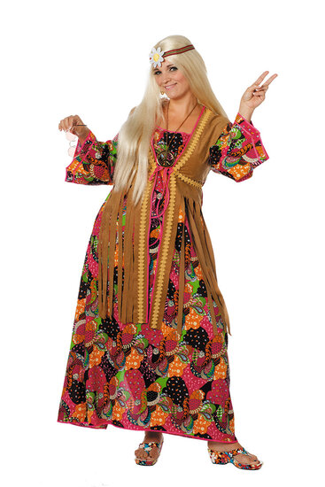 Hippie jurk lang dames