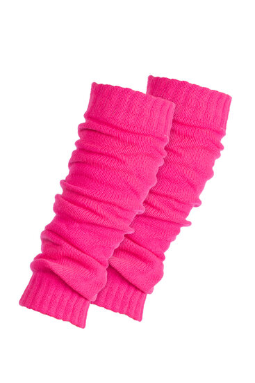 Beenwarmers neon roze