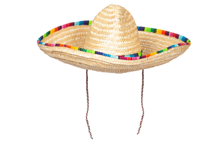 Sombrero met gekleurde rand