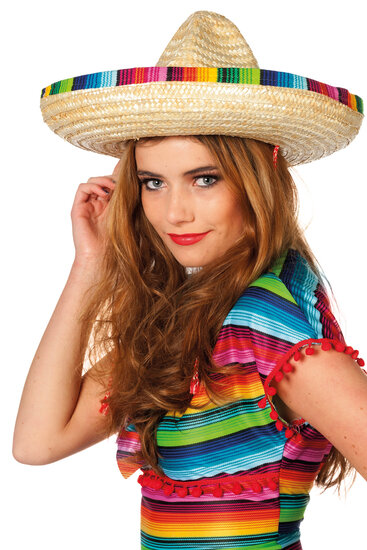 Sombrero met gekleurde rand