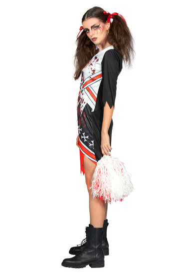 Zombie cheerleader kostuum dames