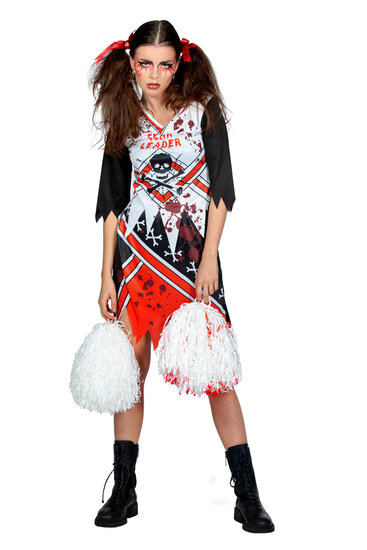 Zombie cheerleader kostuum dames