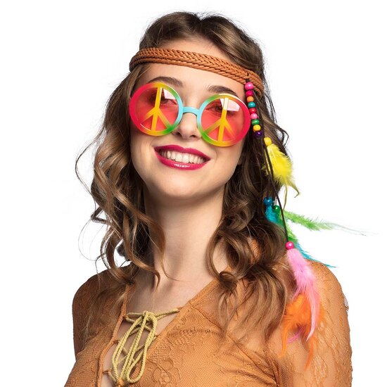 Hippie set Bohemian hoofdband en bril