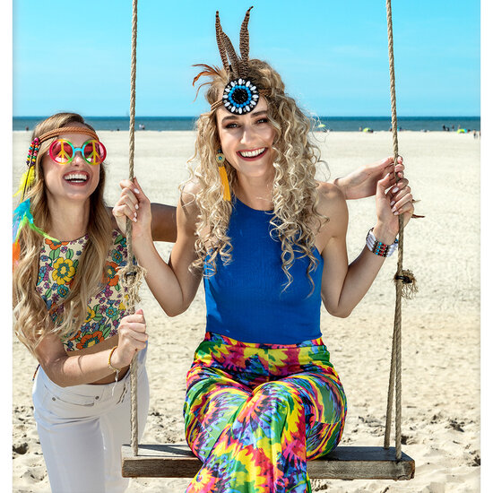 Hippie set Bohemian hoofdband en bril