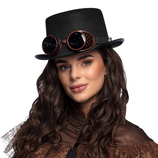 Steampunk hoed Steamgoggles