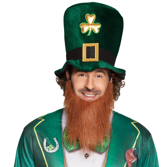 Hoed Leprechaun met baard St Patrick&#039;s Day