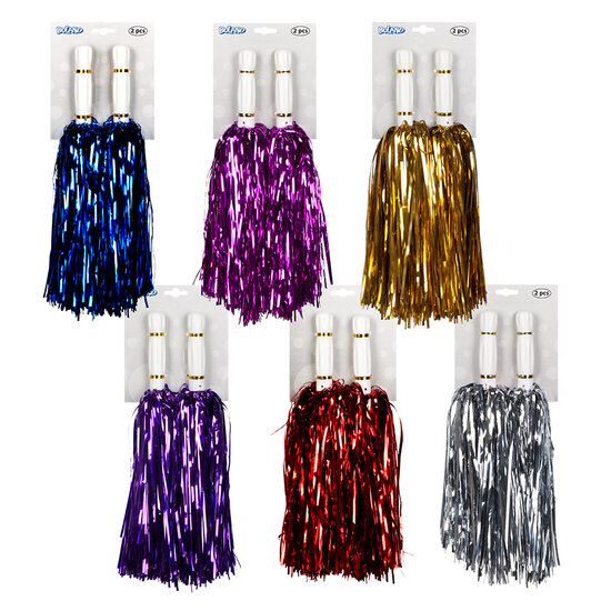 Cheerleader pompom Metallic assorti