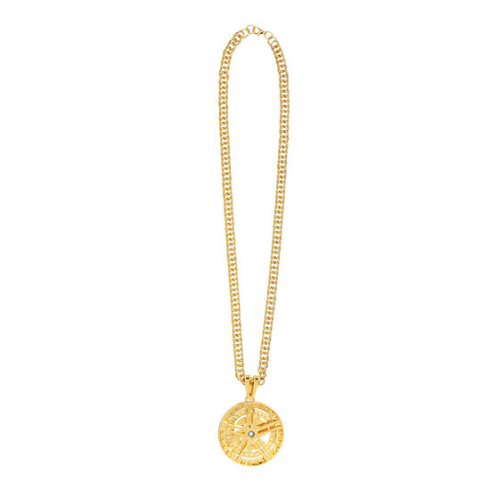 Gouden ketting dollar met diamanten