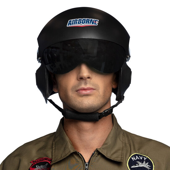 Pilotenhelm Airborne zwart