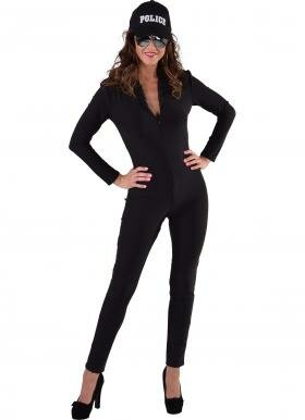 Catsuit jersey zwart