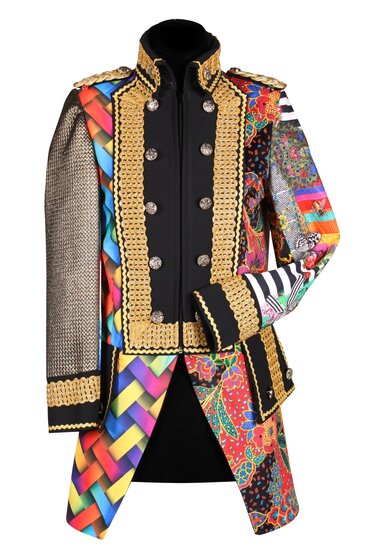 Dames carnavalsjas patchwork slipjas model Napoleon