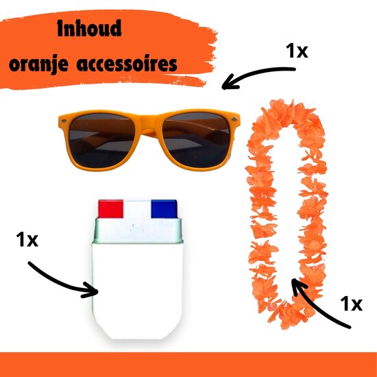 Oranje accessoires feestpakket