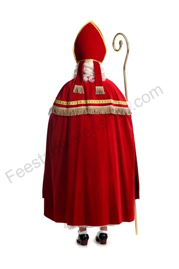 Sinterklaas compleet kostuum polyester katoen rood