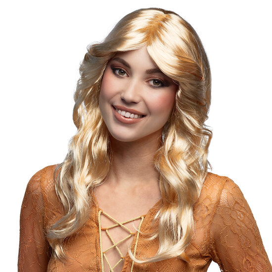 Dames pruik disco doll blond