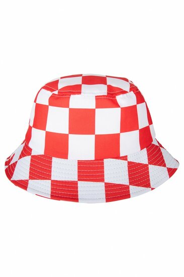 Bucket hat Oeteldonk rood-wit