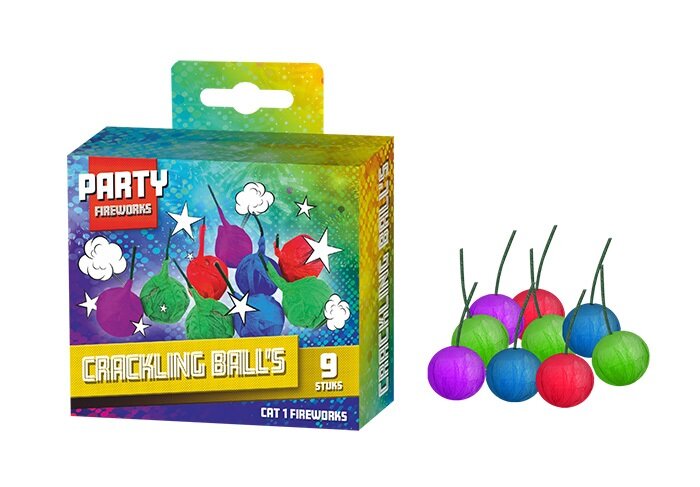 Crackling Balls - 9 stuks - Cat. 1 vuurwerk