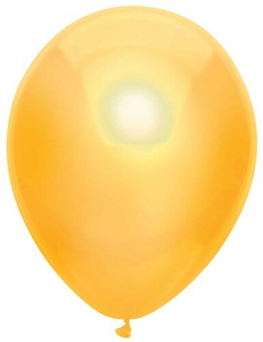 Ballonnen metallic geel 10 stuks - 30 cm