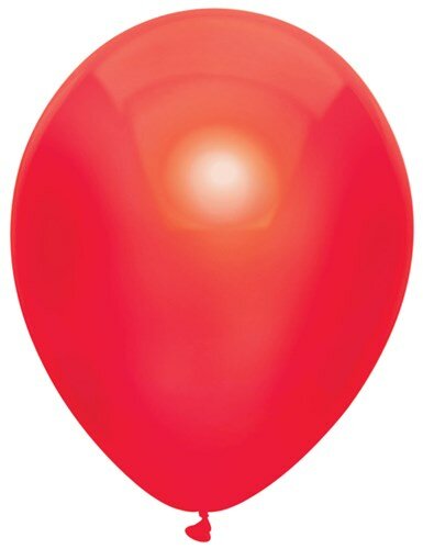 Ballonnen metallic rood - 30 cm