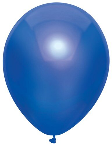 Ballonnen metallic marine blauw - 30 cm