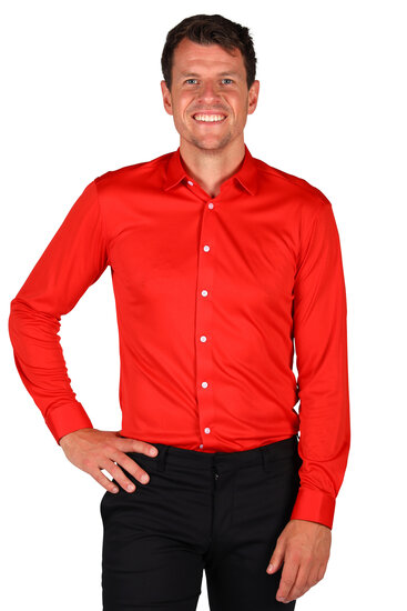 Blouse rood heren