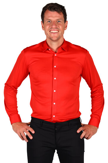 Blouse rood heren