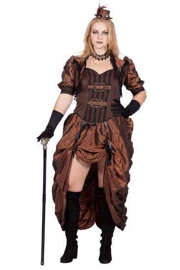 Steampunk Jurk bruin dames