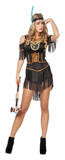 Indiaanse jurk zwart dames