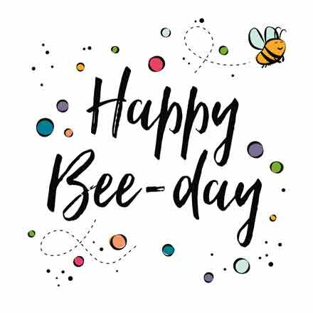 Wenskaart Happy Bee-day