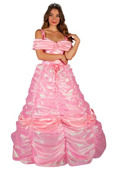 Prinsessen jurk Doornroosjes roze dames